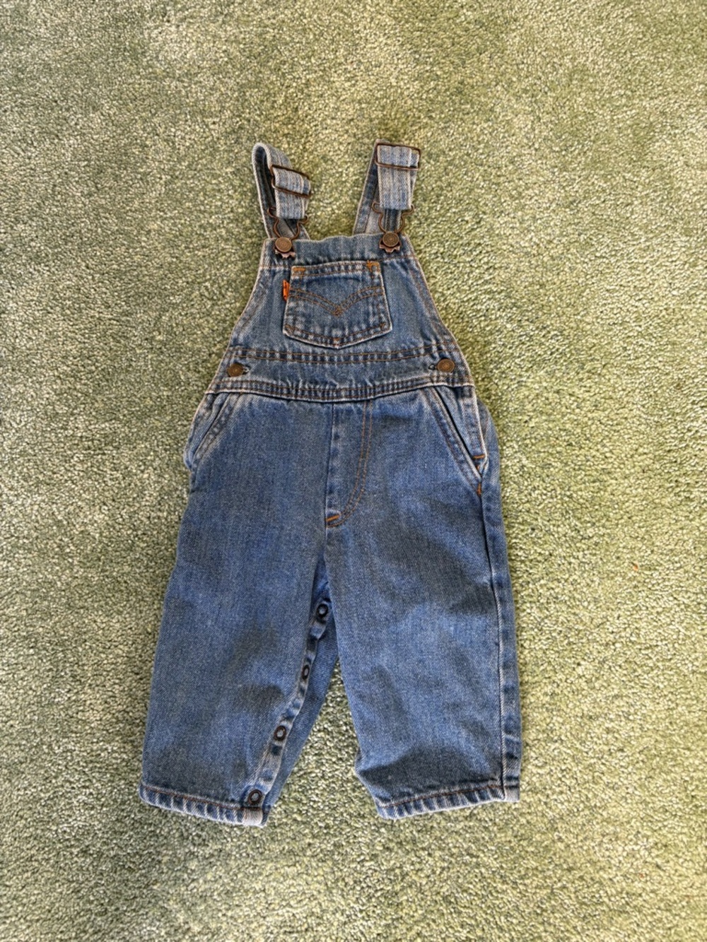 Levi's Blue Denim Kids Overalls with Adjustable Straps